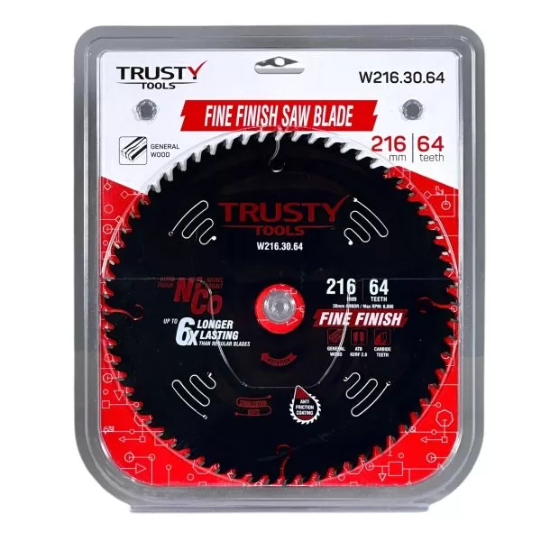 Диск пильный Trusty-Tools Fine Finish чистый рез 216х30 64T