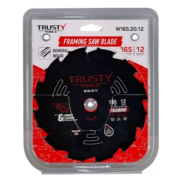 Диск пильный Trusty-Tools Framing по дереву 165х20 12T