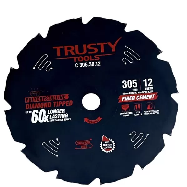 Диск пильный Trusty-Tools по фиброцементу 305×30 12T