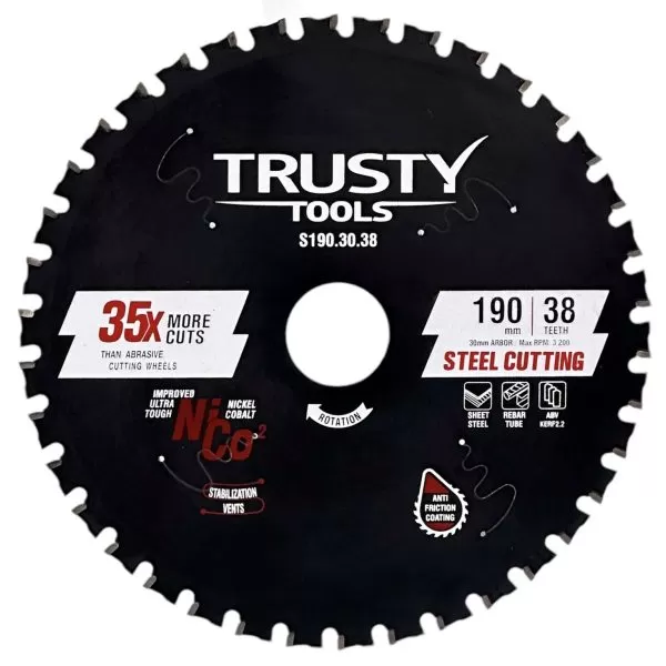 Диск пильный Trusty-Tools Steel Cutting по металлу 190х30 38T