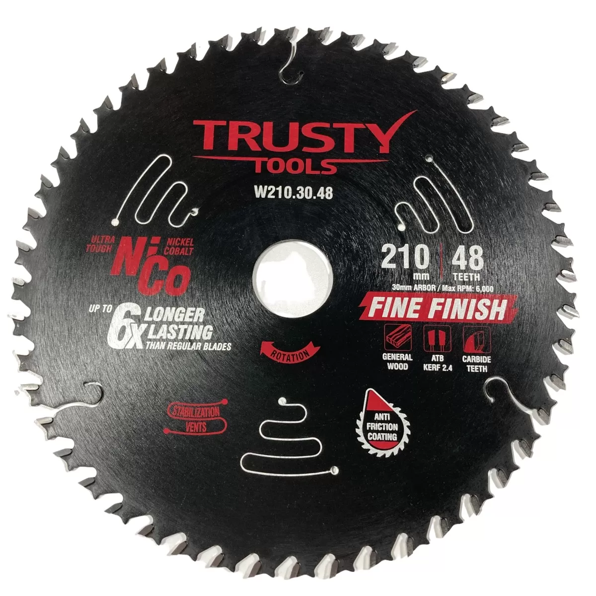 Диск пильный Trusty-Tools Framing по дереву 210х30 48T