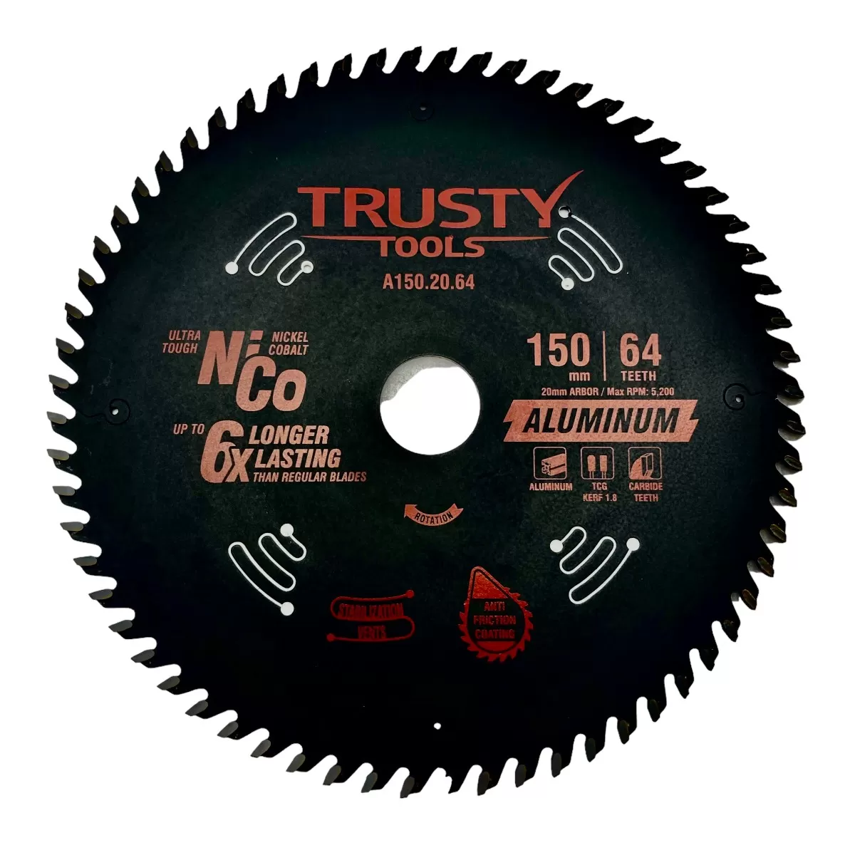 Диск пильный Trusty-Tools Aluminum по алюминию 150х20 64T