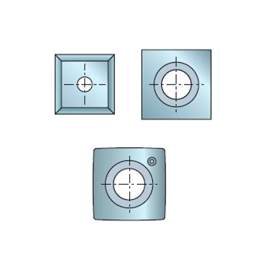 Сменные твердосплавные ножи (квадратные). Z=4