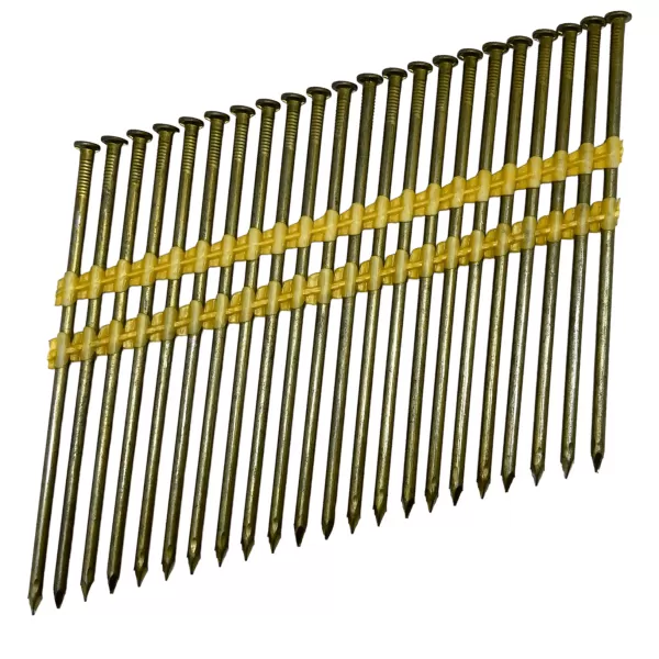 Гвозди реечные 21° на пластике 140 мм ершеные оцинкованные