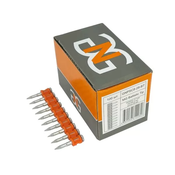 Гвозди по бетону металлу и кирпичу GNPSC8-28-BT — 100 шт.