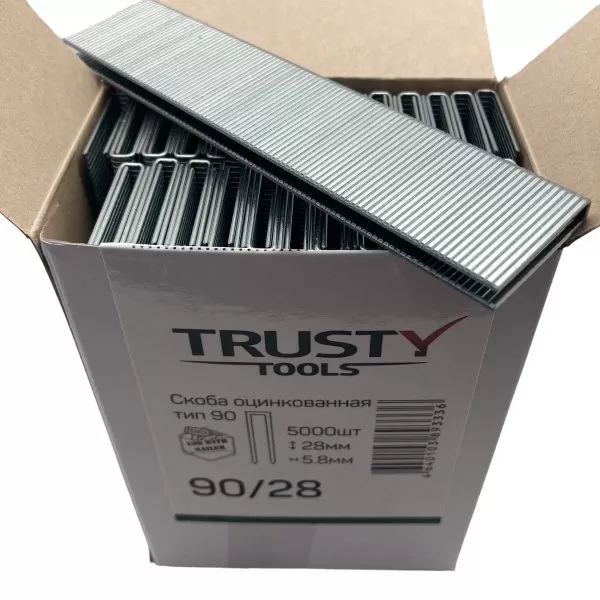 Скоба узкая тип 90 — 28 мм Trusty