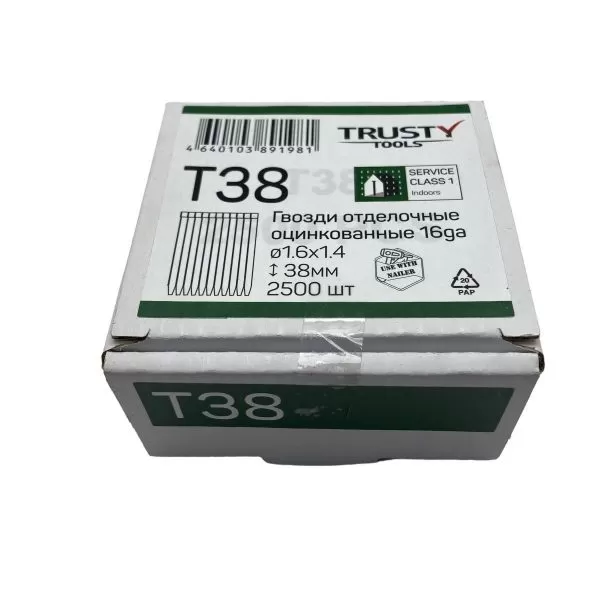 Гвоздь отделочный 16ga 38 мм Trusty