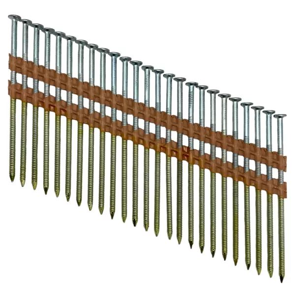 Гвозди реечные 21° на пластике 90 мм ершеные оцинкованные (4000 шт)