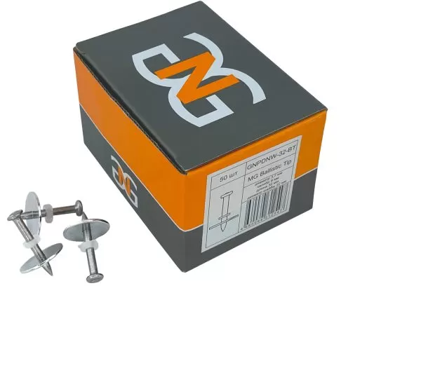 Дюбель гвозди по бетону с шайбой GNPDNW-32-BT — 32 мм