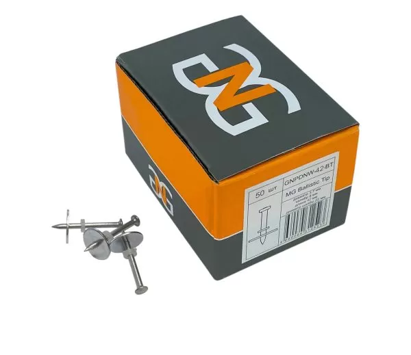 Дюбель гвозди по бетону с шайбой GNPDNW-42-BT — 42 мм