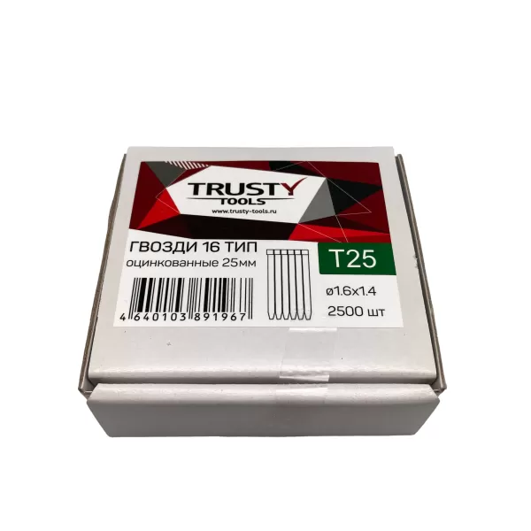 Гвоздь отделочный 16ga 25 мм Trusty