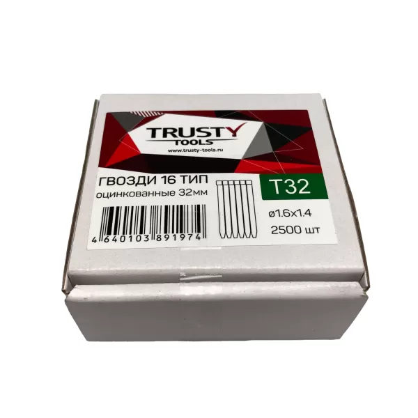 Гвоздь отделочный 16ga 32 мм Trusty